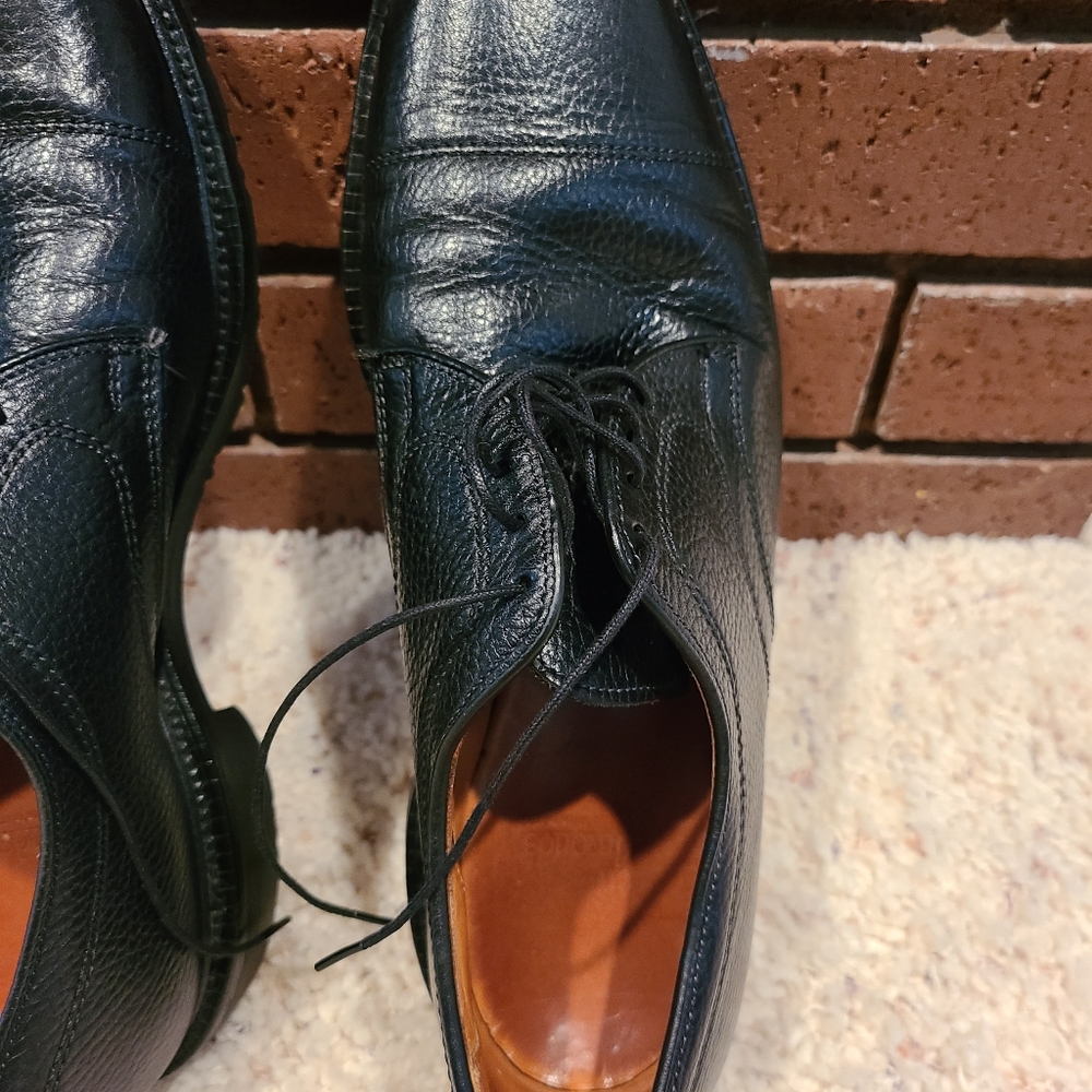 Allen Edmonds Becker Black Cap-Toe Oxford Lace-Up Dress Shoes Size 9 D - Picture 4 of 15
